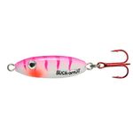 Northland Fishing Tackle UV Buck-Shot Ice Fishing Rattle Spoon, UV Pink Tiger, 1/4 Oz, 1/Cd