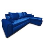 COMFATRA London sofa bed with storage, Left & Right Hand Facing L shaped sofa, Easily Convertible Sleeper sofas & couches, Pull-Out Sleeper corner sofa ((Blue)