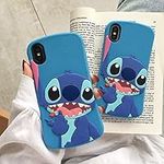 iPhone 5 / 5s / 5C / SE (2016)-4.0?Blue Stitch Phone Case Soft Silicone Slim Fit Cute Cartoon Lovely Fashion Cover,Cool Cases for Kids Boys Girls (Slim Stitch, iPhone 5/5s/SE)