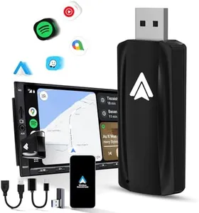 MSXTTLY Android Auto Wireless Adapter for Car Android auto Small Car Dongle for OEM Wired Car, 2024 Latest Version Play Plug Easy Setup Online Update