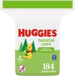 Huggies Natural Care Sensitive Baby Wipes, Unscented, Hypoallergenic, 99% Purified Water, 1 Refill Pack (184 Wipes Total)