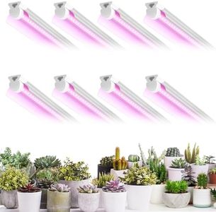 VShape LED Grow Light, T8 Grow Lights 2FT, 192W(8×24W) High Intensity Full Spectrum Plant Grow Light with High PPFD, Grow Lights for Indoor Plants, Succulent, Vegetables (8-Pack)