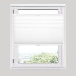 Allesin Top Down Bottom Up Cellular Shades, Cordless Honeycomb Blinds, Blackout Cellular Shades, Room Darkening Honeycomb Shades, Light Filtering (White,34"x64") Cordless Cellular Shades