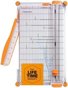 Fiskars Precision Paper Trimmer - Easy, Safe and Accurate for Crafts, Gifts, Cards and More - Always Cuts Straight