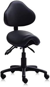 Ergonomic Saddle Stool Chairs Spa Salon Stools with Back Support Hydraulic Rolling Stool Chair with Swivel Wheels,for Clinic Hair Salon Lab Kitchen Home Office Drafting Chairs