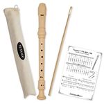 Tuyama® TFS-06B ABS Recorder - Baroque Fingering - Includes Fingering Chart and Examples of Music - Soprano Recorder