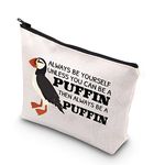 PLITI Puffins Gifts Puffin Bird Lover Gift Always Be Yourself Unless You Can Be A Puffin Then Always Be A Puffin Makeup Bag(Can be PuffinU)