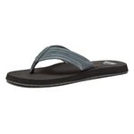 Quiksilver Men's Monkey Wrench 3 Point Flip Flop Athletic Sandal, Grey/Black, 12