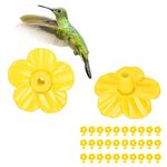 Hummingbird Feeders Replacement Flowers,Hummingbird Feeder Parts Hummingbird Feeders Replacement Flowers,30 Set Hummingbird Feeder Flowers Hanging Bird Feeding Ports Replacement Parts[yellow]