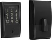 Schlage Encode Smart WiFi Deadbolt Lock for Front Door - Keyless Entry with App or Touchscreen - Works with Alexa, Hey Google, & Airbnb - Create Codes for Guests - Matte Black