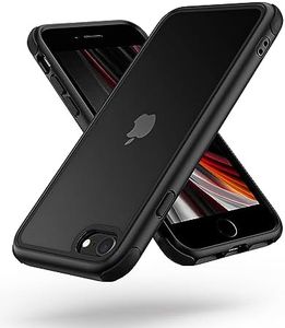 MobNano Coque Compatible avec iPhone SE 2020/2022 5G et iPhone 7/8 360 degrés Antichoc Pro Anti-Rayures Transparente PC/TPU Silicone Etui pour iPhone 7/8/SE2020/SE2022 - Noir
