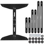 sourcing map Stair Tread Template Tool 9"-54" Adjustable Length Stair Measuring Tool Jig for Stair Treads Suitable for Stairs, Risers and Partition,Black