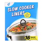 Newcos 16 Bags Slow Cooker Liners,Disposable Multi Use Cooking Bags,Large Size Fit 3QT to 8QT,Plastic Bags for Slow Cooker,Pans,Aluminum Cooking Trays,BPA Free-13x21 Inches