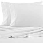 Nautica - Twin Sheets, Cotton Percale Bedding Set, Dorm Room Essentials (Solid White, Twin)