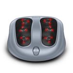 Nekteck Foot Massager with Heat, Shiatsu Heated Electric Kneading Foot Massager Machine, Built-in Infrared Heat Function and Power Cord (Gray)