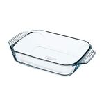 Pyrex Optimum Glass Rectangular Roaster High Resistance Easy Grip 27x17 cm, 1