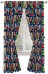 Jay Franco Marvel Avengers Team 84" inch Drapes 4 Piece Set - Beautiful Room Décor & Easy Set up - Window Curtains Include 2 Panels & 2 Tiebacks (Official Marvel Product)