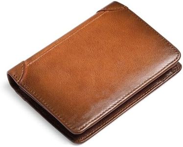 GAEKEAO Cartera Hombre Piel, Billetera Hombre, Cartera de Cuero con RFID Bloqueo, 9 Ranuras para Tarjetas, 2 Ranuras para ID, Tarjetero Monedero Regalo para Hombres