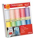 Gütermann creativ Sewing Thread Set with 10 spools Sew-All Thread 100 m in Pastel Colours