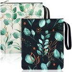 Shappy 2 Pieces Book Sleeve for Lovers Tree Leaves with Zipper Canvas Protector Paperback Cover Washable Pouch Pocket Teen Adult Lover Gift(Fresh Pattern), SHAPPY-BOOK SLEEVE-08