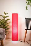 THE LIGHT SHADOW Cotton Fabric Floor Lamp for Bedroom's Desk Lamp for LivingRoom, Bed Room, Office Night Stand Dimmable Room Floor Lamp for Reading (Red)