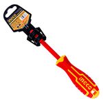 INGCO HISD81PH2100 Insulated Screwdriver 1/4 Inch Nut Driver Repair Tool Cushion Grip Handle Phillips Head Tip for Home & Industrial Use