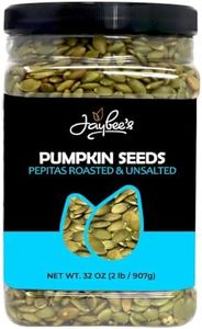 Pumpkin Seeds Pepitas Roasted Unsalted - 32 oz - 2 lbs | Healthy Snack | Vegan, Keto Diet Friendly | Hand-Picked | Kosher Certified | Pumpkin Seed | Jaybee's Nuts