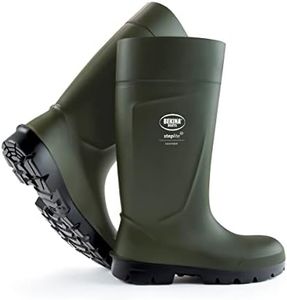 Stivali di Sicurezza di qualità per Gli Uomini, sin Punta in acciaci, per l'agricoltura, Piume Leggere, Alta Usura Comfort, Suola Antiscivolo, Resistente Agente di reinesing, Verde, EU 43