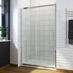 ELEGANT 1200mm Sliding Shower Screen Panel for Bath Door in 6mm Safety Shower Enclosure Cubicle Glass