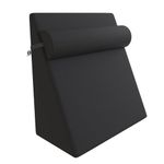 CareFoam Orthopedic Wedge Pillow with Headrest for Sleeping, Reading & Acid Reflux Relief | Premium Memory Foam Bed Cushion | Ideal for Back Support, Leg Elevation | 18 x 18 x 10 Inch | Black Velvet