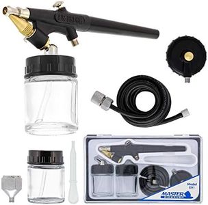 Master Airbrush Model E91 Airbrush Set Master Single-Action External Mix Siphon Feed Airbrush Set with 0.8mm Tip and 1/8" air inlet