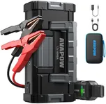 AVAPOW 6000A Car Battery Jump Starter(for All Gas or up to 12L Diesel) Powerful Starter with Dual USB Quick Charge and DC Output,12V Pack Built-in LED Bright Light