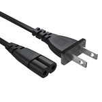 Power Cord Replacement for HP Envy 4500 5530 4520 7645 50557640 6055 4510 5540 5010 4511 5660 5535 100 110 120 200, HP OfficeJet Pro 6500 8600 4620 6830 6600 2 Prong Printer AC Power Cable-UL