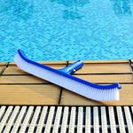 Flaner Wall Brush 18 inch- Curved, Soft Nylon Bristles, Strong, Standard and Heavy Duty, Best Swimming Pool Cleaning Brush, Equipment, Pool Bruss