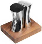 Robert Welch Drift Salt & Pepper Shakers with Walnut Base