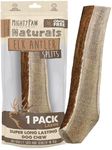 Mighty Paw Split Elk Antlers for Dogs (Sourced in The USA) | 1 Pack, Large 7"+ Long Lasting Dog Bones for Aggressive Chewers - Naturally Shed Split Deer Antler for Dogs - Low Odor Dog Antler Chews