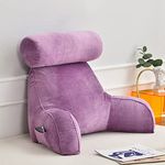 MEGHI Reading Pillow,Lumbar Support Cushion,With Neck,With Arm Support,for Back Support,Bed,Gaming,Reading,Relaxing Or Watching TV