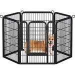 Yaheetech Dog Playpen Outdoor, Indoor Pen for Large/Medium/Small Dogs Animals Portable Playpen for RV Camping Garden Yard 6 Panels 32" Height