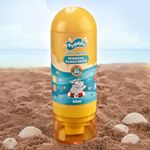 Puddles Organic Guard & Hydrate Mineral Sunscreen 50 ml (Age 2-12 years) | SPF 30- UVA, UVB protection | Powered by Vitamin E, Organic Moringa, Raspberry, Vanilla | pH Balanced,-Vegan