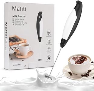 Mafiti Milk Frother coffee Frother Bigger Handle Handheld Electric for Milk Foaming, Latte/Cappuccino Frother Mini Frappe Mixer for Drink, Hot Chocolate, Stainless Steel Bigger Handle