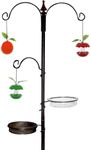 Anjos Wild Bird Feeding Station – Premium Large Freestanding Outdoor Home Garden Feeder House Station Perch Table Bracket Stand with Tray and Waster Dish - Easy to Assemble – No Tools Required