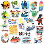 Surf Stickers and Decals Surfing Stickers Surf Stickers for Water Bottles Surf Stickers Pack Skateboard Stickers Decals(50 Pcs)