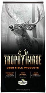 TROPHY IMAGE Deer & Elk Feed 20% Protein | Contains High Protein and Vitamins for Development of Elk Calves and Deer Fawns | 50 Pound Bag