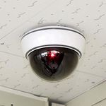 SKYLUME Dummy Fake Camera Security CCTV Dome Cameras with Flashing Red LED Light for Indoor Outdoor Home Business