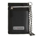 Woodland Leathers Sports Wallets for Boys, Trifold Men Canvas Wallet with Coin Pocket and Credit Card Holder, Waterproof Teenagers Folder Wallet with Chain, Hook or Classic (with Chain, Black)