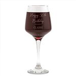 50th Wine Glass for Women Men - Personalised 50th Birthday Gifts for Her Him - Engraved Fiftieth Bday Goblet with Stem