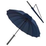 WPOYM Samurai Umbrella Umbrella Creative Semi-Automatic Samurai Umbrella,Windproof Outdoor Umbrella.Sun Protection Umbrella Black.The Best Creative Gift. (BLUE 16 bone)