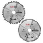 2x Saxton TCT Circular Wood Saw Blades 210mm x 30mm for Festool Bosch Makita Dewalt fits 216mm saws