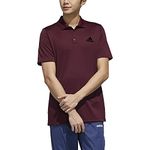 adidas Men's Designed to Move 3-Stripes Polo Shirt, Maroon/Black, 4X-Large/Tall