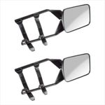 UKB4C 2x Flat Caravan Towing Mirrors Car Van Wing Mirrors Extension Mirror Pair